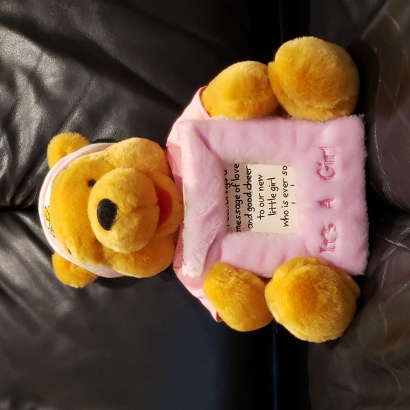 Winnie The Pooh in Pink with Pink Frame - Picture 1 of 7